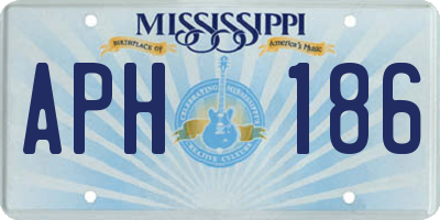 MS license plate APH186