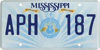 MS license plate APH187