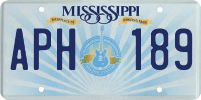 MS license plate APH189