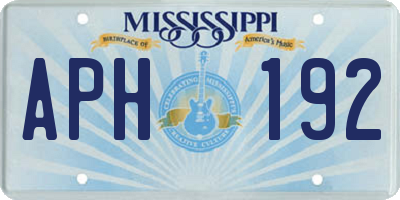 MS license plate APH192