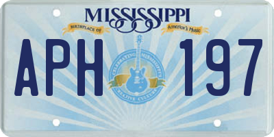 MS license plate APH197