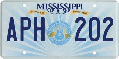 MS license plate APH202