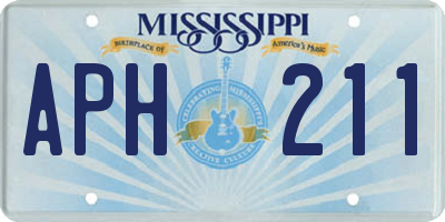 MS license plate APH211