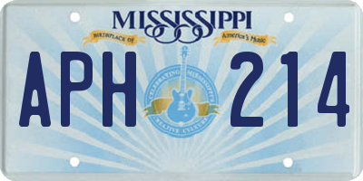 MS license plate APH214