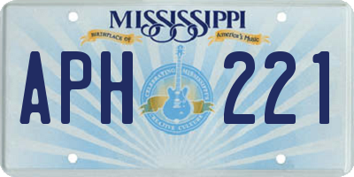 MS license plate APH221