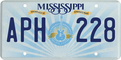 MS license plate APH228