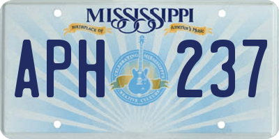 MS license plate APH237