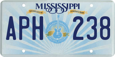 MS license plate APH238