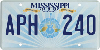 MS license plate APH240