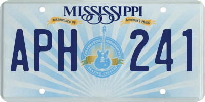 MS license plate APH241