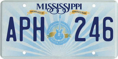 MS license plate APH246