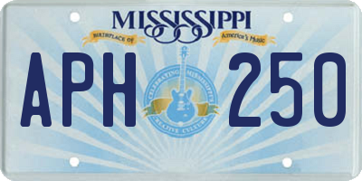MS license plate APH250