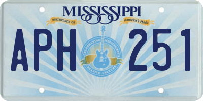 MS license plate APH251