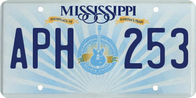 MS license plate APH253