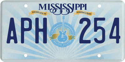 MS license plate APH254