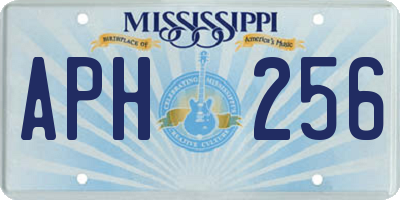 MS license plate APH256