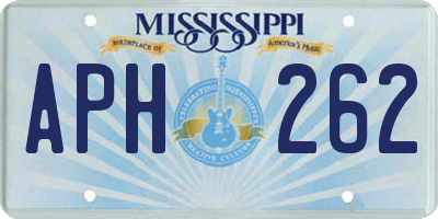MS license plate APH262
