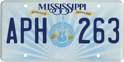 MS license plate APH263