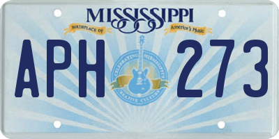 MS license plate APH273