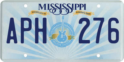 MS license plate APH276