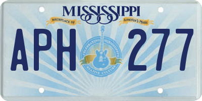 MS license plate APH277