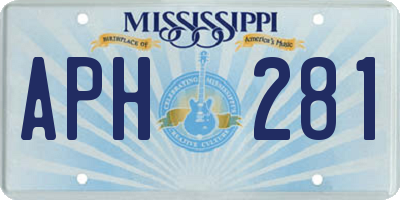 MS license plate APH281