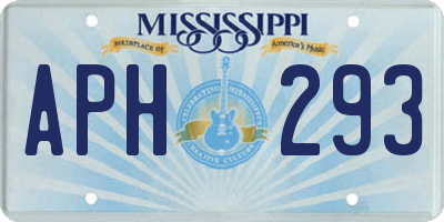 MS license plate APH293