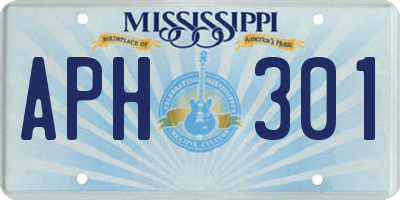 MS license plate APH301