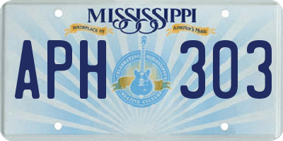 MS license plate APH303