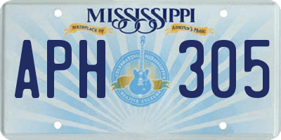 MS license plate APH305
