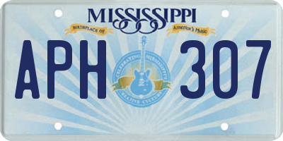 MS license plate APH307