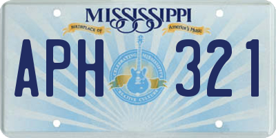 MS license plate APH321