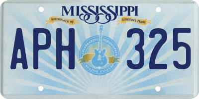 MS license plate APH325