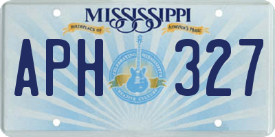 MS license plate APH327