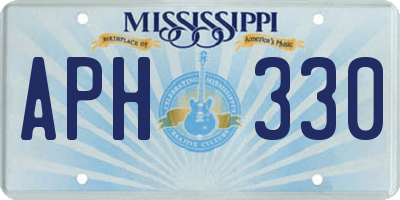 MS license plate APH330