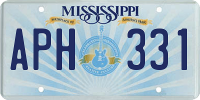 MS license plate APH331
