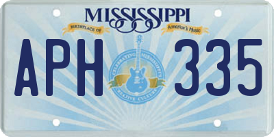 MS license plate APH335