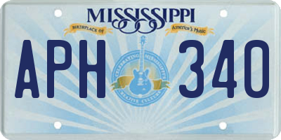 MS license plate APH340