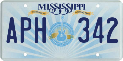MS license plate APH342