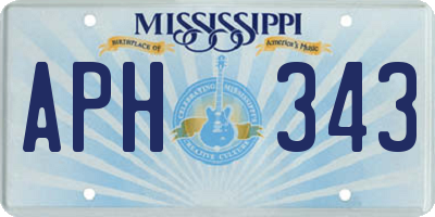 MS license plate APH343