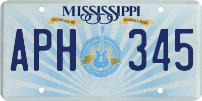 MS license plate APH345