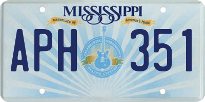 MS license plate APH351