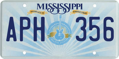 MS license plate APH356
