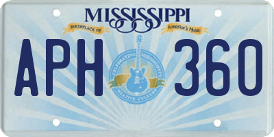 MS license plate APH360