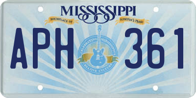 MS license plate APH361