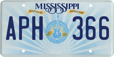 MS license plate APH366