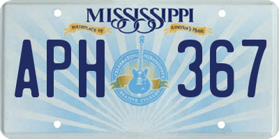 MS license plate APH367