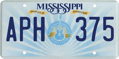 MS license plate APH375
