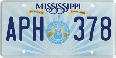 MS license plate APH378