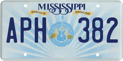 MS license plate APH382